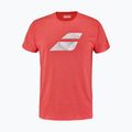 Maglietta Babolat Exercise Big Flag uomo rosso papavero heather