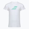 Maglietta Babolat Exercise Big Flag da uomo bianco/bianco