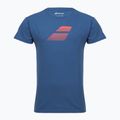 Maglietta Babolat Exercise Big Flag da uomo blu scuro