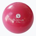 Sveltus Palla medica pesata da 0,5 kg di colore rosso