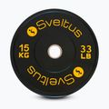 Disco bumper olimpico Sveltus Training Olympic Disc 15 kg black