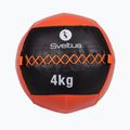 Sveltus Wall Ball 4 kg nero/rosso