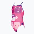 Arena Nifty One Piece L rosa fresia/blu danubio costume intero per bambini 5