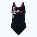 Arena Cell One Piece L nero/rosa rosa costume intero per bambini