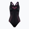 Costume da bagno intero donna arena Isla One Piece nero/prugna/rosa di frassino