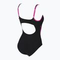 Costume da bagno intero donna arena Agate Strap Back One Piece nero/rosa viola 8