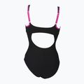 Costume da bagno intero donna arena Agate Strap Back One Piece nero/rosa viola 9