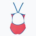Costume da bagno intero donna arena Team Stripe Super Fly Back One Piece rosso fluo/royal 6