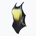 Costume da bagno intero donna arena One Placed Print One Piece nero/verde morbido 4