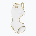 Costume da bagno intero donna arena One Biglogo One Piece bianco/oro 4