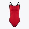 Costume da bagno intero donna arena Team Stripe Super Fly Back One Piece rosso/nero