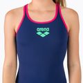 Costume da bagno per bambini arena Biglogo Swim Pro Back One Piece navy/freak rose 4