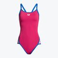Costume da bagno intero donna arena Team Stripe Super Fly Back One Piece freak rose/royal