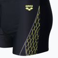 Boxer da bagno arena da uomo Twist Short nero/verde tenue 3