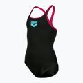 Costume da bagno per bambini arena Biglogo Swim Pro Back One Piece nero/freak rose 4