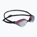 Occhiali da nuoto Arena Cobra Core Swipe Mirror argento/rosso vino