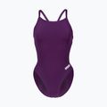 Costume intero donna arena Team Swimsuit Challenge Solid prugna/bianco 4