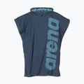 Arena Big Logo Poncho con cappuccio mélange navy/sky