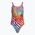 Costume da bagno intero donna arena Crazy Octopus Swimsuit Lace Back nero