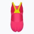Costume intero Arena Team Swim Tech Solid freak rosa/verde tenue per bambino 2