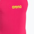 Costume intero Arena Team Swim Tech Solid freak rosa/verde tenue per bambino 3