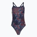 Costume intero da donna arena Kikko Pro Swimsuit Challenge Back navy/team redwhiteblue