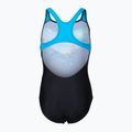 Costume intero per bambini arena Multi Pixels New Swim Pro Back nero/turchese 2