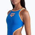 Costume da bagno intero donna arena One Biglogo One Piece blue river/fluo orange 4
