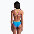 Costume intero donna arena One Double Cross Back One Piece turchese/rosa fluo/verde tenue 8