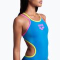 Costume intero donna arena One Double Cross Back One Piece turchese/rosa fluo/verde tenue 9