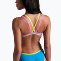 Costume intero donna arena One Double Cross Back One Piece turchese/rosa fluo/verde tenue 10