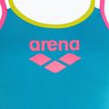 Costume intero donna arena One Double Cross Back One Piece turchese/rosa fluo/verde tenue 3