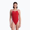 Costume da bagno intero donna arena Icons Super Fly Back Solid rosso / bianco