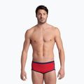 Uomo arena Icons Swim Short a vita bassa Slip da bagno solido rosso/navy 4