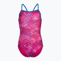 Costume intero Arena Daly Light Drop Back freak rosa/blu porcellana per bambini