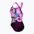 Costume da bagno intero donna arena Imaginary Swim Pro Back nero/ rosa shocking/multi 3