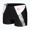 Boxer da bagno uomo arena Stripe Short nero/bianco/multi 3