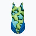 Arena Star Shaped Swim Tech L costume intero da bambino blu fiume/verde tenero/multi