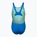 Arena Star Shaped Swim Tech L costume intero da bambino blu fiume/verde tenero/multi 2