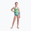 Arena Star Shaped Swim Tech L costume intero da bambino blu fiume/verde tenero/multi 6