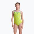 Costume intero per bambini Arena Star Graphic Lightdrop Back verde morbido / turchese