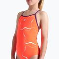 Costume intero Arena Star Graphic Lightdrop Back corallo brillante / prugna per bambino 4