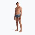Boxer nuoto uomo arena One Low Waist Short Big Logo asfalto/turchese 2