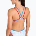 Costume intero donna arena One Fireflow Double Cross rosso/blu river/bianco multi 5