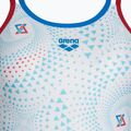 Costume intero donna arena One Fireflow Double Cross rosso/blu river/bianco multi 3