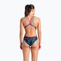 Costume intero donna arena One Fireflow Double Cross blue river/red/black multi 3