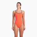 Costume da bagno intero donna arena Lace Back Solid bright coral/plum