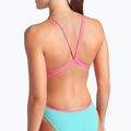 Costume da bagno intero donna arena Lace Back Solid acqua/rosa shocking 5