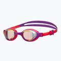 Occhialini da nuoto per bambini arena Air Jr Mirror giallo rame/prugna/corallo brillante