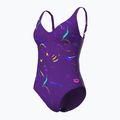 Costume da bagno intero donna arena Abyss U Back multi plum/plum 4